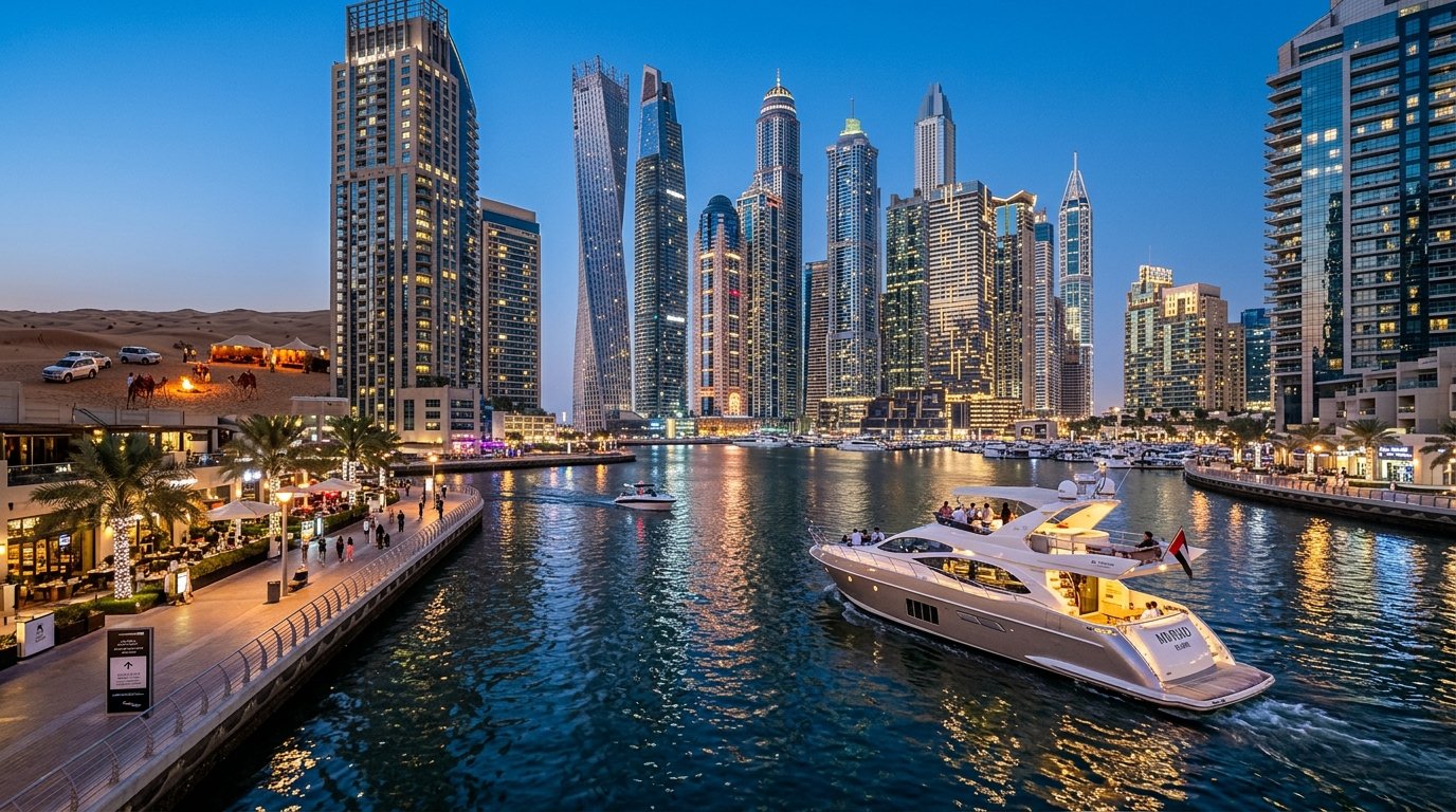 Dubai Glamour: Marina Yacht & VIP Private Desert Dunes